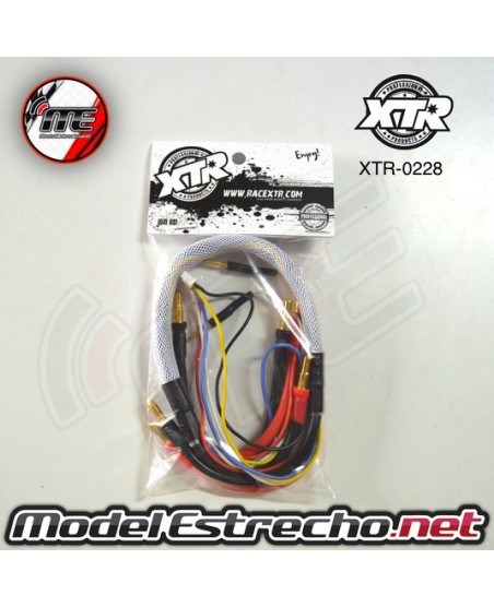 CABLE DE CARGA 2 LIPO 2S-2 BANANA 4mm/5mm