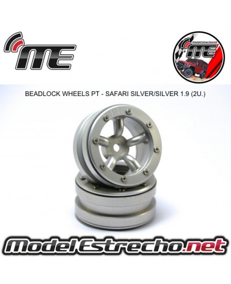 BEADLOCK WHEELS PT - SLINGSHOT SILVER/RED 1.9