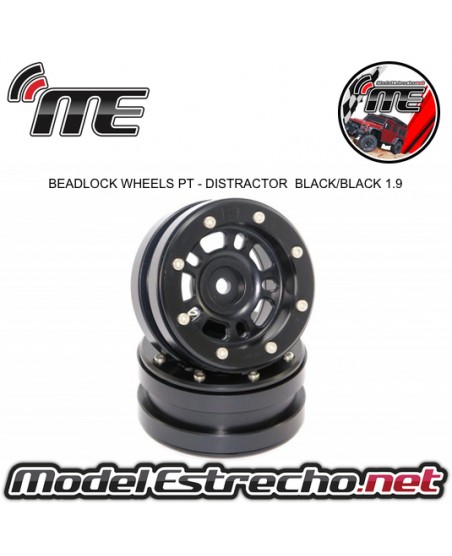 BEADLOCK WHEELS PT - CLAW BLACK/RED 1.9 (2U.)