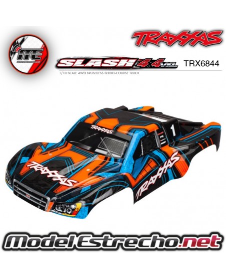 TRAXXAS CARROCERIA SLASH 4X4 NARANJA Y AZUL 6844