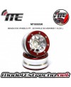 BEADLOCK WHEELS PT - ECOHOLE SILVER/RED 1.9 (2U.) MT0050SR