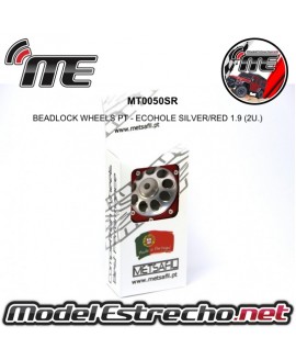BEADLOCK WHEELS PT - ECOHOLE SILVER/RED 1.9 (2U.) MT0050SR