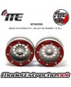 BEADLOCK WHEELS PT - BULLET SILVER/RED 1.9 (2U.) Ref: MT0020SR