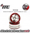 BEADLOCK WHEELS PT - SAFARI SILVER/RED 1.9 (2U.) Ref: MT0010SR