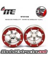 BEADLOCK WHEELS PT - SAFARI SILVER/RED 1.9 (2U.) Ref: MT0010SR