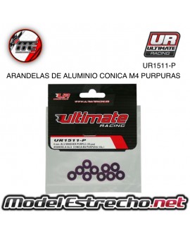 ULTIMATE ARANDELAS ALUMINIO CONICA PURPLE 4mm (10u.) Ref: UR1511-P