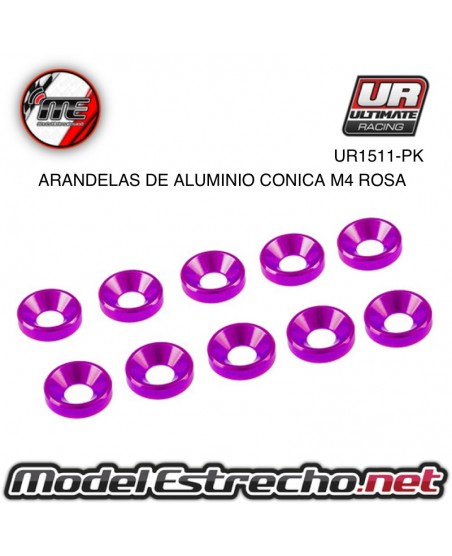 ULTIMATE ARANDELAS ALUMINIO ROSA 4mm (10u.)