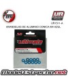 ULTIMATE ARANDELAS ALUMINIO CONICA AZUL 4mm (10u.) Ref: UR1511-A