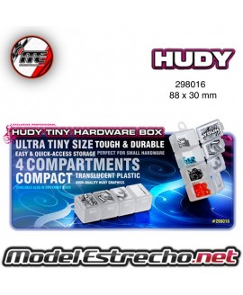 HUDY CAJA MULTIUSOS 4 COMPARTIMENTOS MICRO 88 x 30 mm Ref: 298016