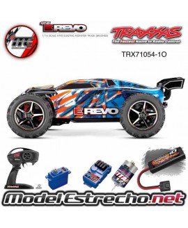 TRAXXAS E-REVO 1/16 4WD BRUSHED TQ RTR NARANJA (INCLUYE BATERIA Y CARGADOR ) Ref: TRX71054-1O