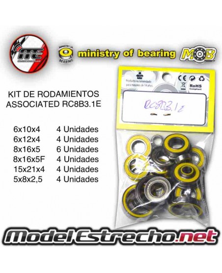 KIT DE RODAMIENTOS TEAM ASSOCIATED RC8B3.1e