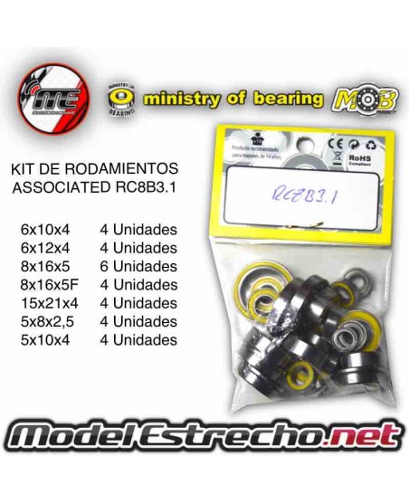 KIT RODAMIENTOS TEAM ASSOCIATED RC8B3.1e