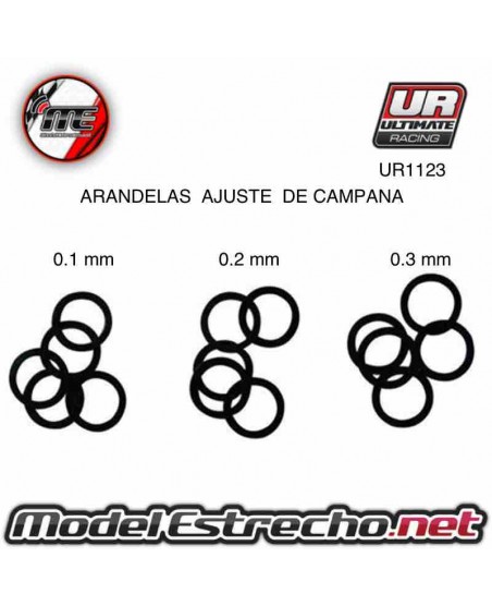 ULTIMATE ARANDELAS AJUSTE CAMPANA 0.1 - 0.2 - 0.3 mm