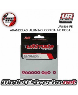 ULTIMATE ARANDELAS ALUMINIO ROSA 3mm (10u.) Ref: UR1501-PK