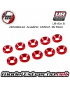 ULTIMATE ARANDELAS ALUMINIO ROJAS 3mm (10u.) Ref: UR1501-R