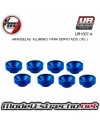 ARANDELAS ALUMINIO PARA SERVO AZUL  (8u.) Ref: UR1507-A