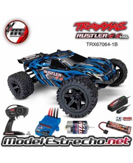 TRAXXAS RUSTLER 4X4 1/10 SCALE 4WD STADIUM TRUCK WITH BATTERY AND CHARGER REF: TRX67064-1