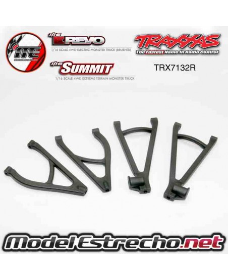 TRAXXAS TRAPECIOS TRASERO INFERIOR Y SUPERIOR E-REVO Y SUMMIT 1/16 7132