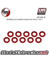 ARANDELAS ALUMINIO 3x6x05 mm ROJA  (10u.) Ref: UR1504-R