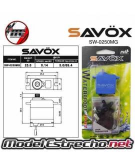 SERVO SAVOX WATERPROOF SW0250MG MICRO SERVO 5Kg/0.11Seg  Ref: SW0250MG