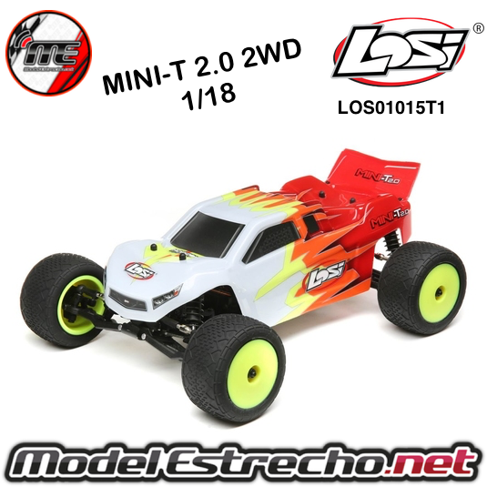 1/18 MINI-T 2.0 2WD STADIUM T RED BRUSHED RTR  Ref: LOS01015T1