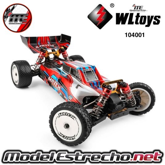 COCHE ELECTRICO RTR 1/10 BUGGY 4WD 2.4 MOTOR 550 WLTOYS  Ref: 104001