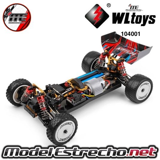 COCHE ELECTRICO RTR 1/10 BUGGY 4WD 2.4 MOTOR 550 WLTOYS  Ref: 104001