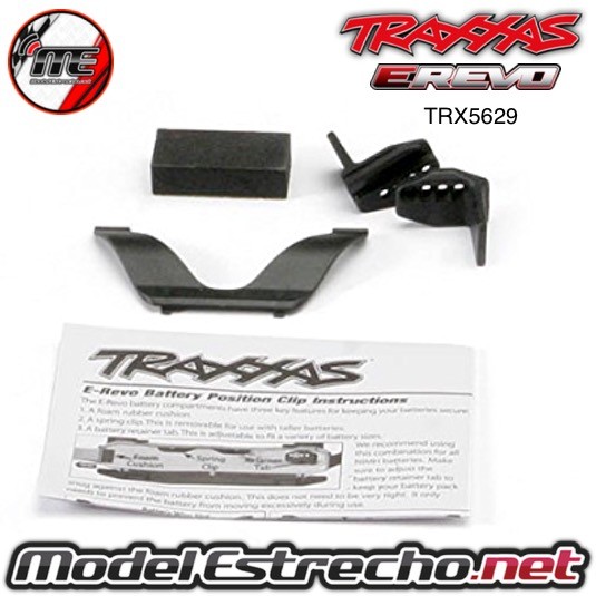 RETAINER CLIP BATTERY FRONT AND REAR, E-REVO & SUMMIT  Ref: TRX5629