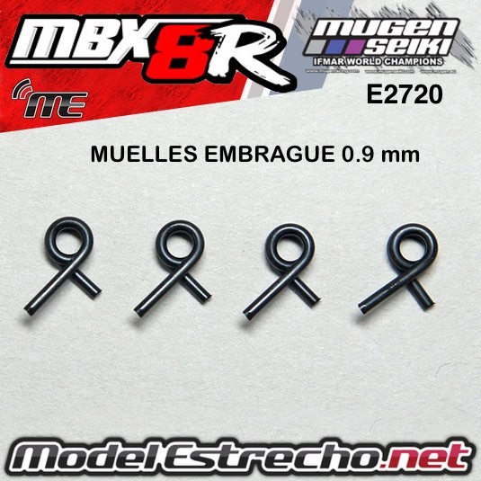 MUELLES EMBRAGUE 0.9 mm MUGEN MBX8R (4U.)  Ref: E2720