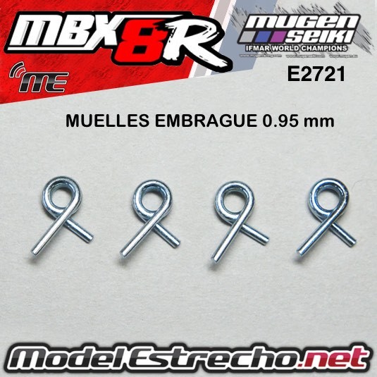 MUELLES EMBRAGUE 0.95 mm MUGEN MBX8R (4U.)  Ref: E2721