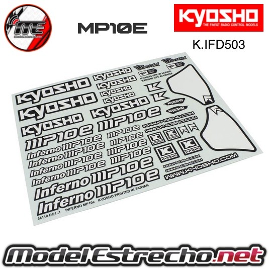 PEGATINAS DECORACION KYOSHO INFERNO MP10e  Ref: K.IFD503