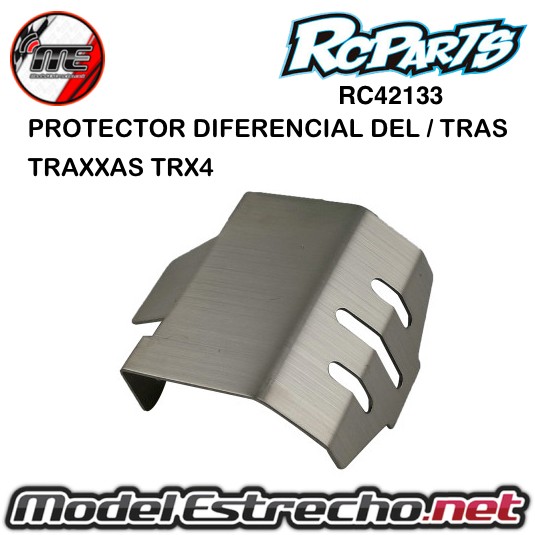 PROTECTOR DIFERENCIAL DEL/TRAS ACERO INOX TRAXXAS TRX4  Ref: RC42133