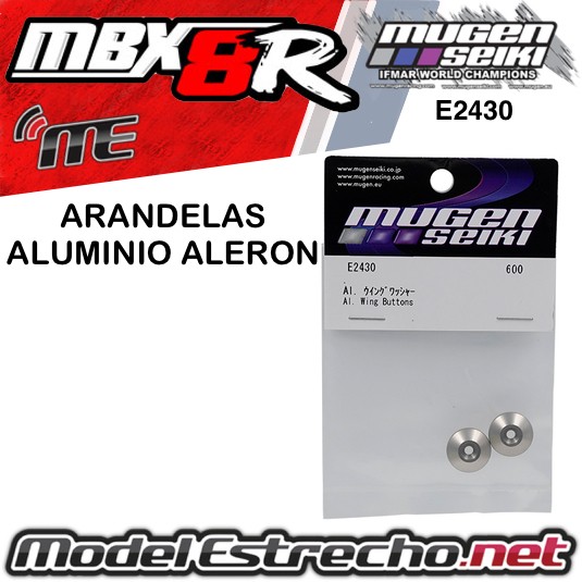 ARANDELA DE ALUMINIO ( 2U.) ALERON MUGEN MBX8R   Ref: E2430