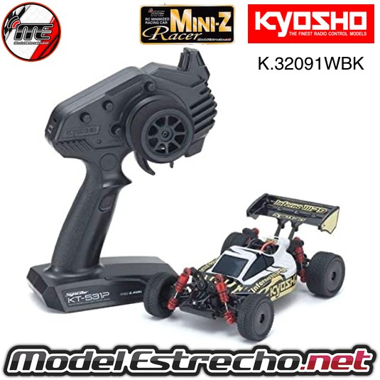 KYOSHO MINI-Z MB010 READYSET 4WD 1/24 INFERNO MP9 TKI3 BLANCO/NEGRO  Ref: K.32091WBK