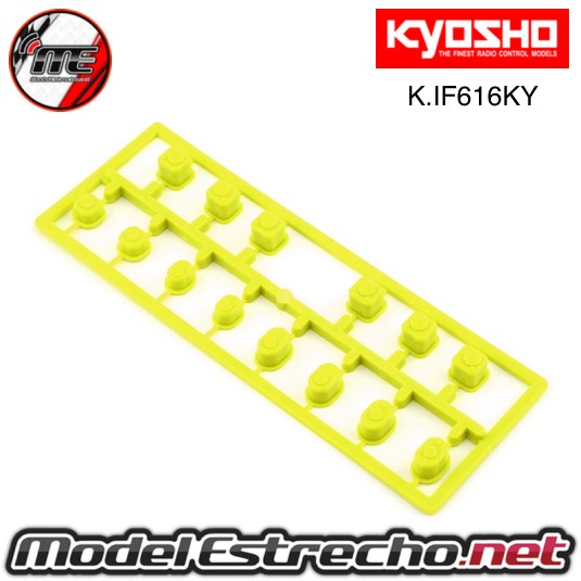 CASQUILLOS CONVERGENCIA INFERNO KYOSHO MP10 AMARILLO  Ref: IF616KY