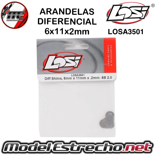 ARANDELA DIFERENCIAL TLR 6x11x2mm   Ref: LOSA3501