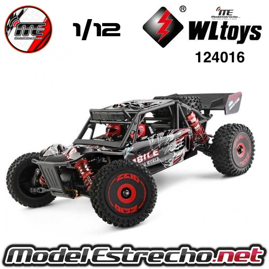 COCHE ELECTRICO RTR 1/12 BUGGY BAJA 4WD MOTOR BRUSHLESS V2 WLTOYS  Ref: 124016