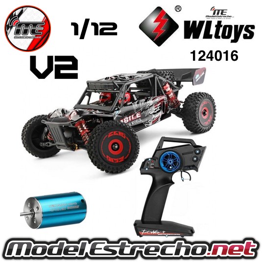 COCHE ELECTRICO RTR 1/12 BUGGY BAJA 4WD MOTOR BRUSHLESS V2 WLTOYS  Ref: 124016