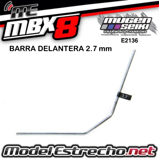 BARRA ESTABILIZADORA DELANTERA 2.7mm MUGEN MBX  Ref: E2136
