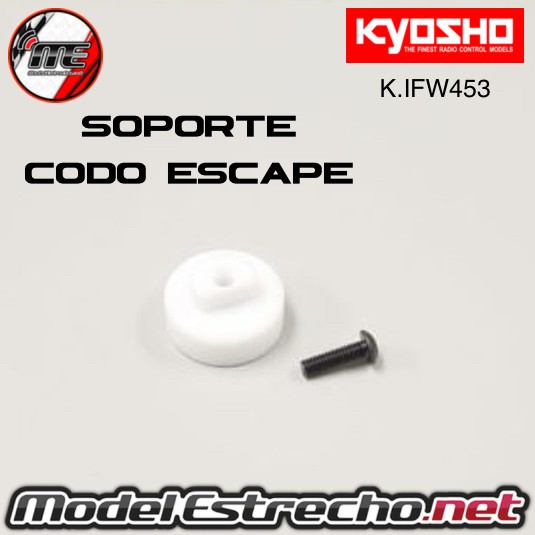 SOPORTE CODO DE ESCAPE KYOSHO INFERNO MP9 - MP10  Ref: K.IFW453