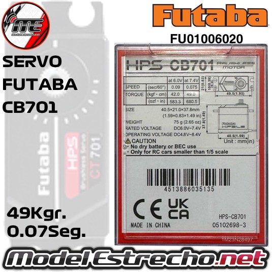 SERVO FUTABA HPS-CB701 49Kg 0.07Seg  Ref: FU01006020