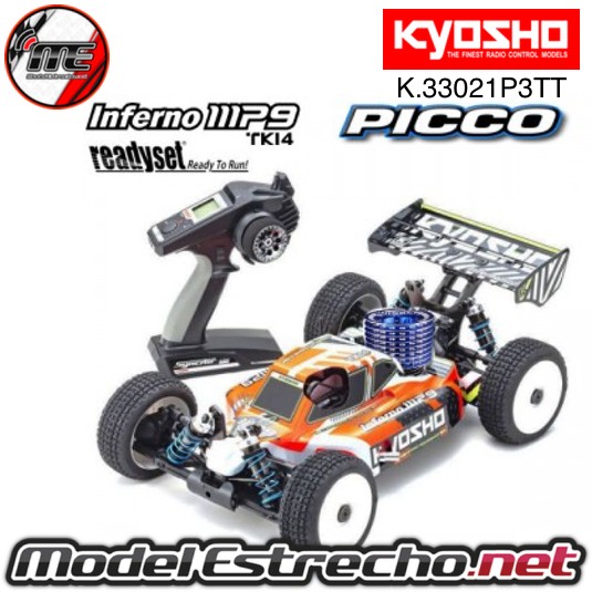 KYOSHO INFERNO MP9 TKI4 V2 1/8 RC NITRO RTR CON MOTOR PICCO P3TT  Ref: K.33021P3TT