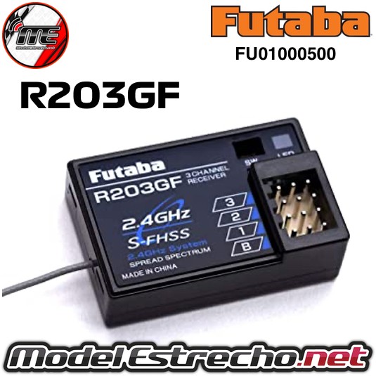 RECEPTOR FUTABA R203GF 2.4Ghz  S-FHSS 3 CH  Ref: FU01000500