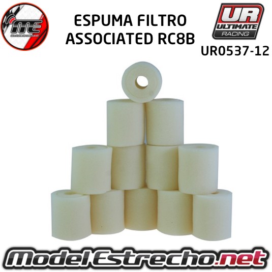 ESPUMAS FILTRO SIN ACEITAR INT/EXT ASSOCIATED RC8B ( 12U. )  Ref: UR0537-12