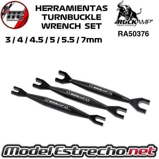 HERRAMIENTA TURNBUCKLE WRENCH ROCKAMP 3 - 4 - 4.5 - 5.5 - 7mm RA50376