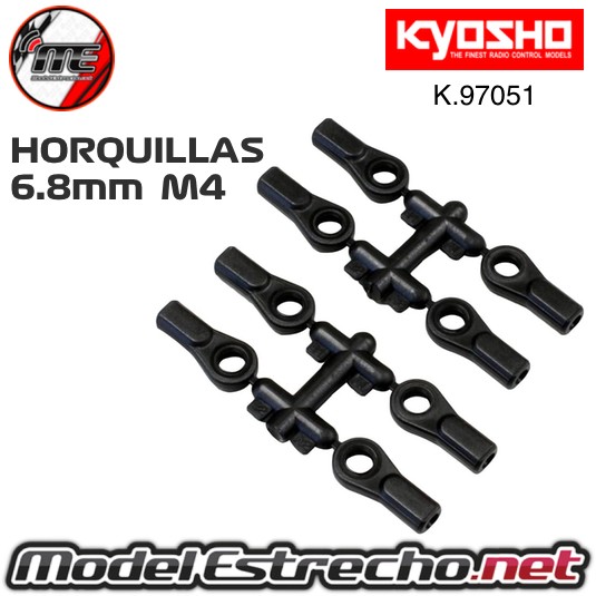 HORQUILLAS DE ROTULAS 6,8mm M4 KYOSHO (8) HG K.97051