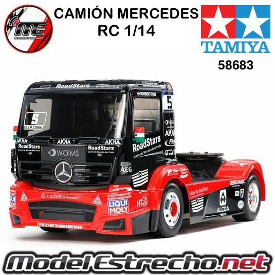 TAMIYA MERCEDES RC M-B RACE TRUCKACTROS TT-01 TYPE-E KIT 1/14 CAMIÓN  Ref: 58683