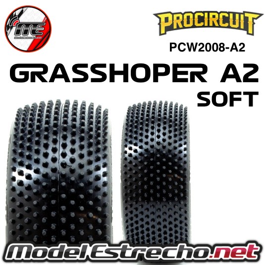 PROCIRCUIT GRASSHOPER V4 BUGGY A2 SOFT EN LLANTA BLANCA PCW2008-A2