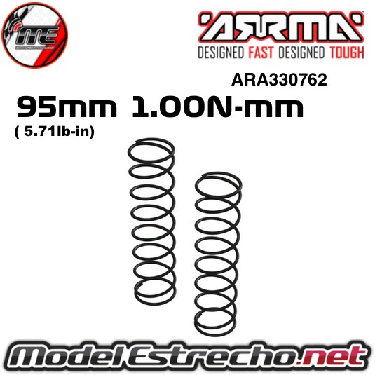 MUELLE 95mm 1.00n/mm ARRMA (2U.) ARA330762